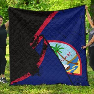Guam Special Grunge Flag Premium Quilt A02  Quilt